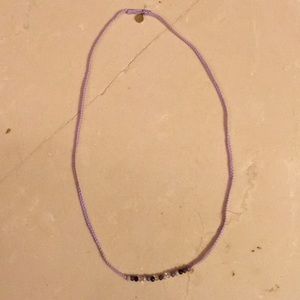 Purple beaded necklace